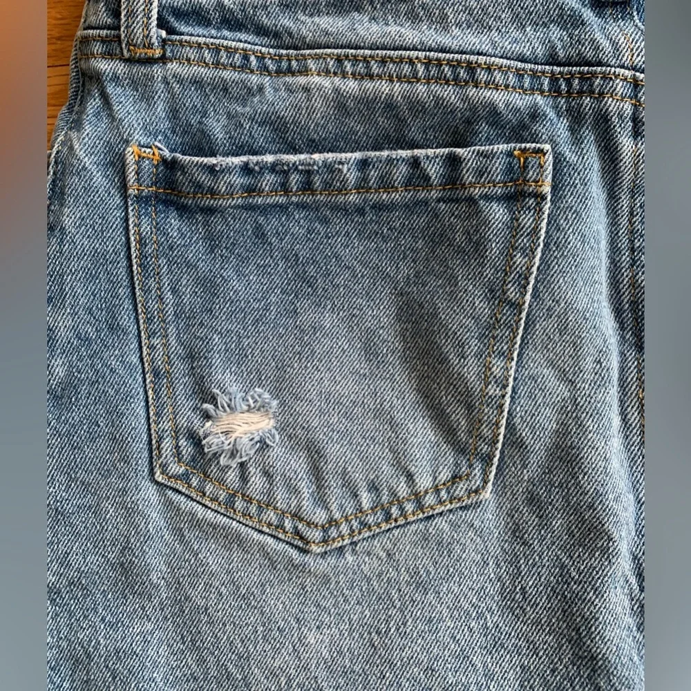 BP Jean Denim Mini Skirt ~ Size 27 ~ Distressed with frayed/raw hem.